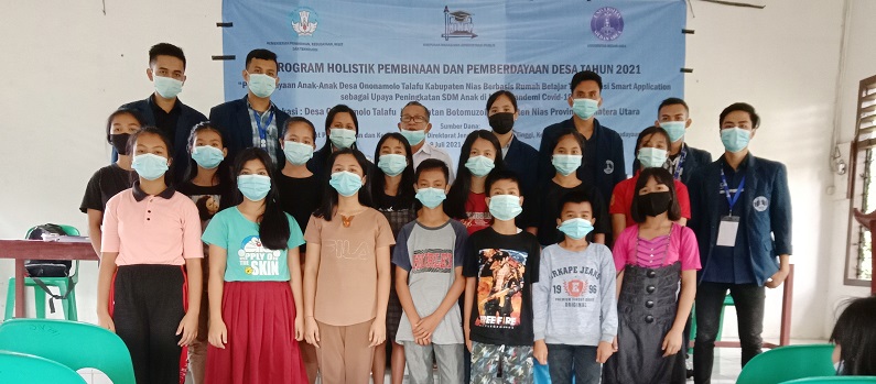 Pemberdayaan Anak-Anak Desa Ononamolo Talafu Kabupaten Nias Berbasis Rumah Belajar Terintegrasi Smart Application